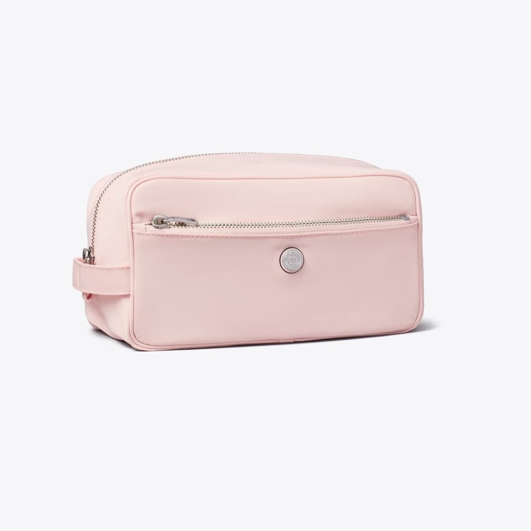 Tory Burch Large Twist Cosmetic Case Rose