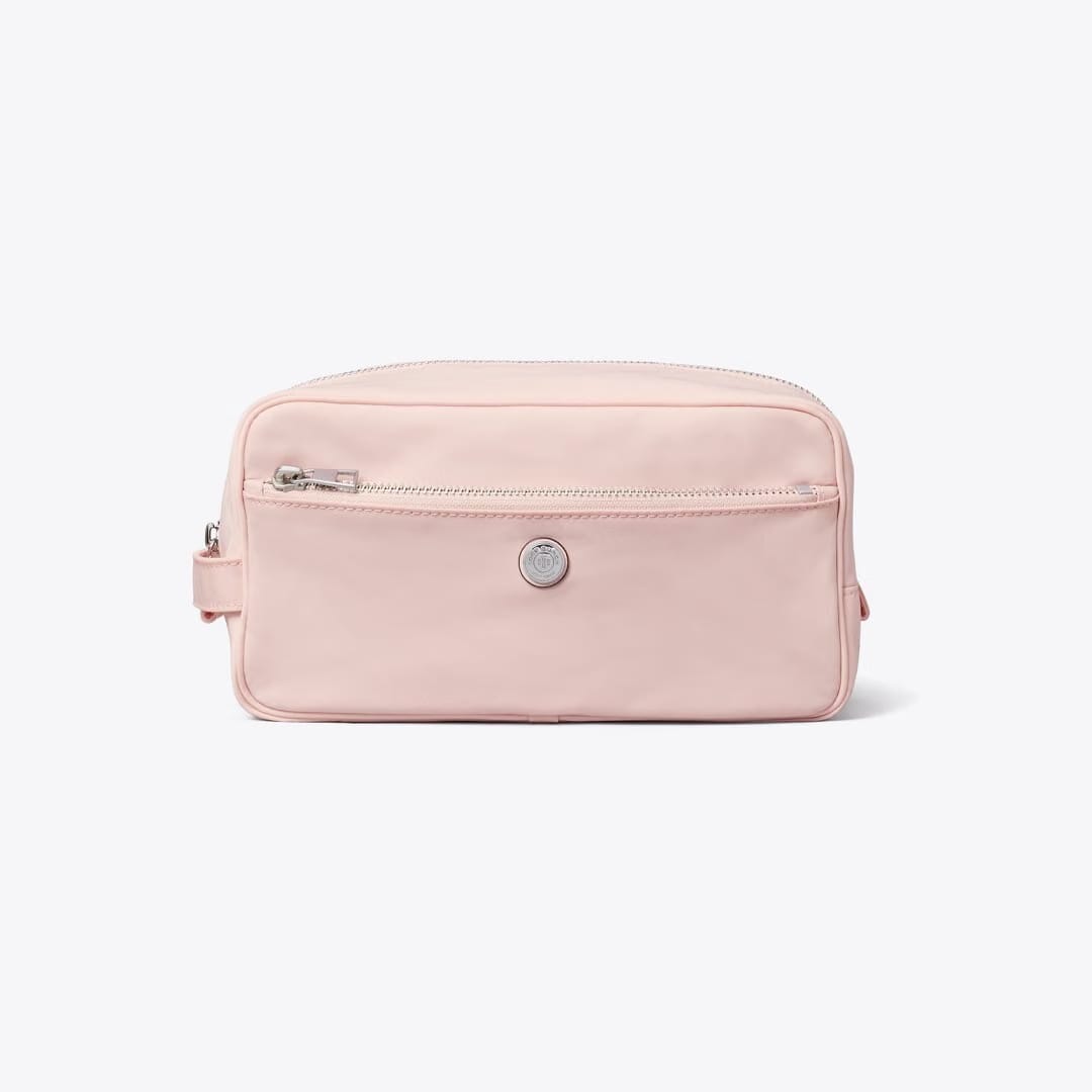 Tory Burch Large Twist Cosmetic Case Rose