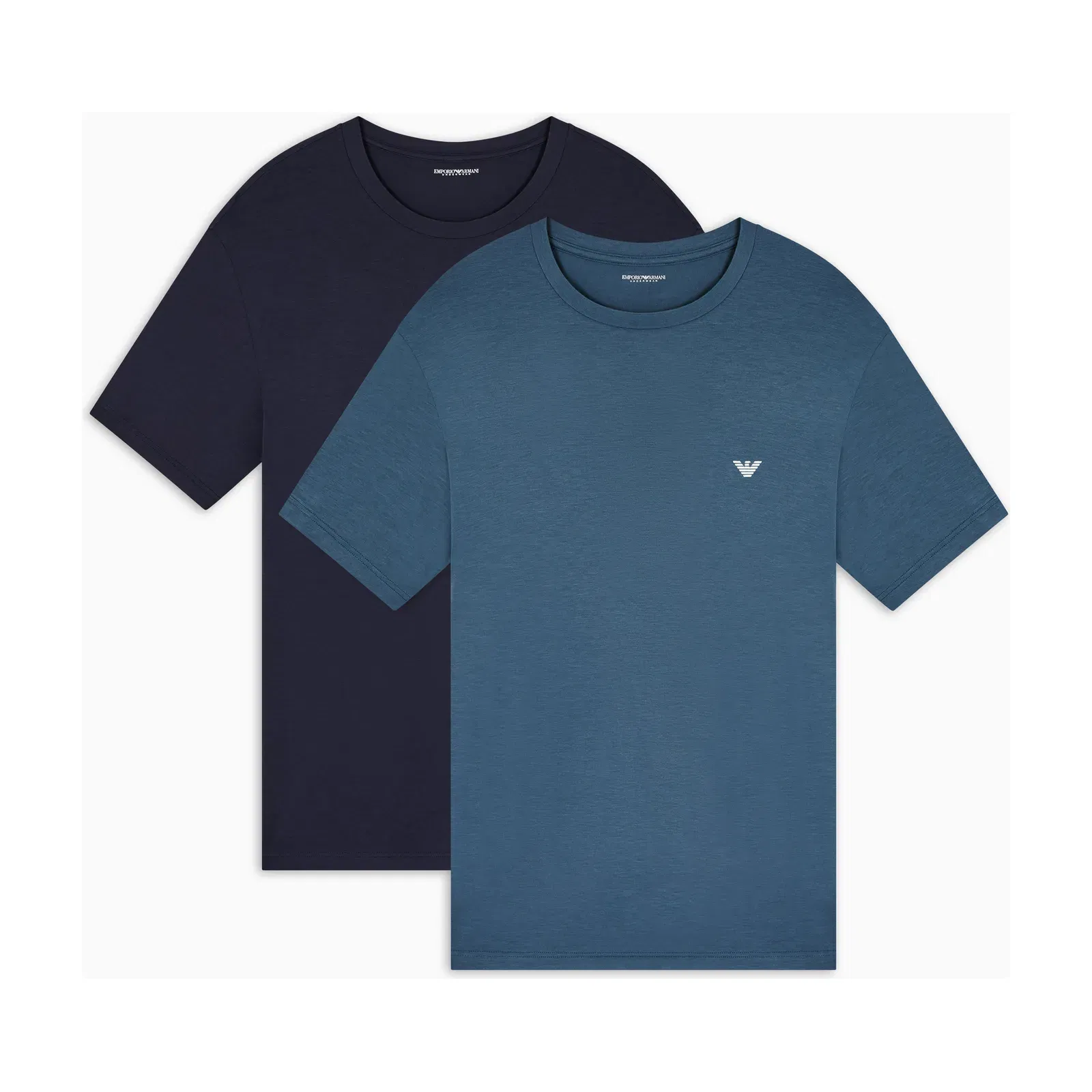 Emporio Armani Two-pack of loungewear T-shirts in soft-touch viscose