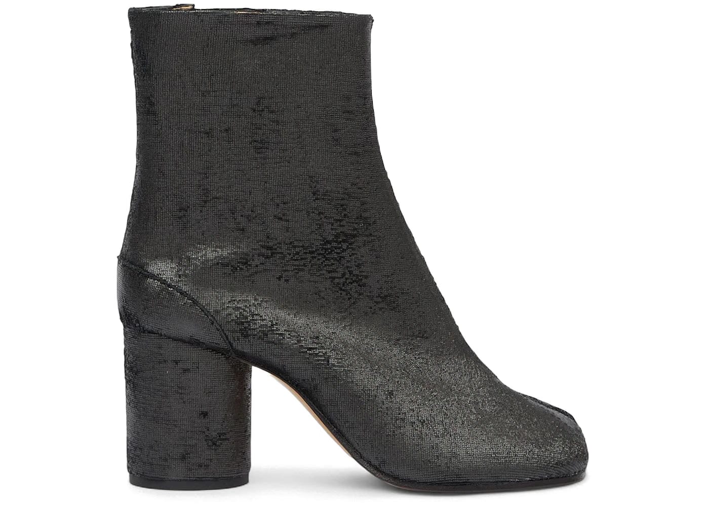Maison Margiela Tabi Ankle Boot Lasered Suede Black Womens