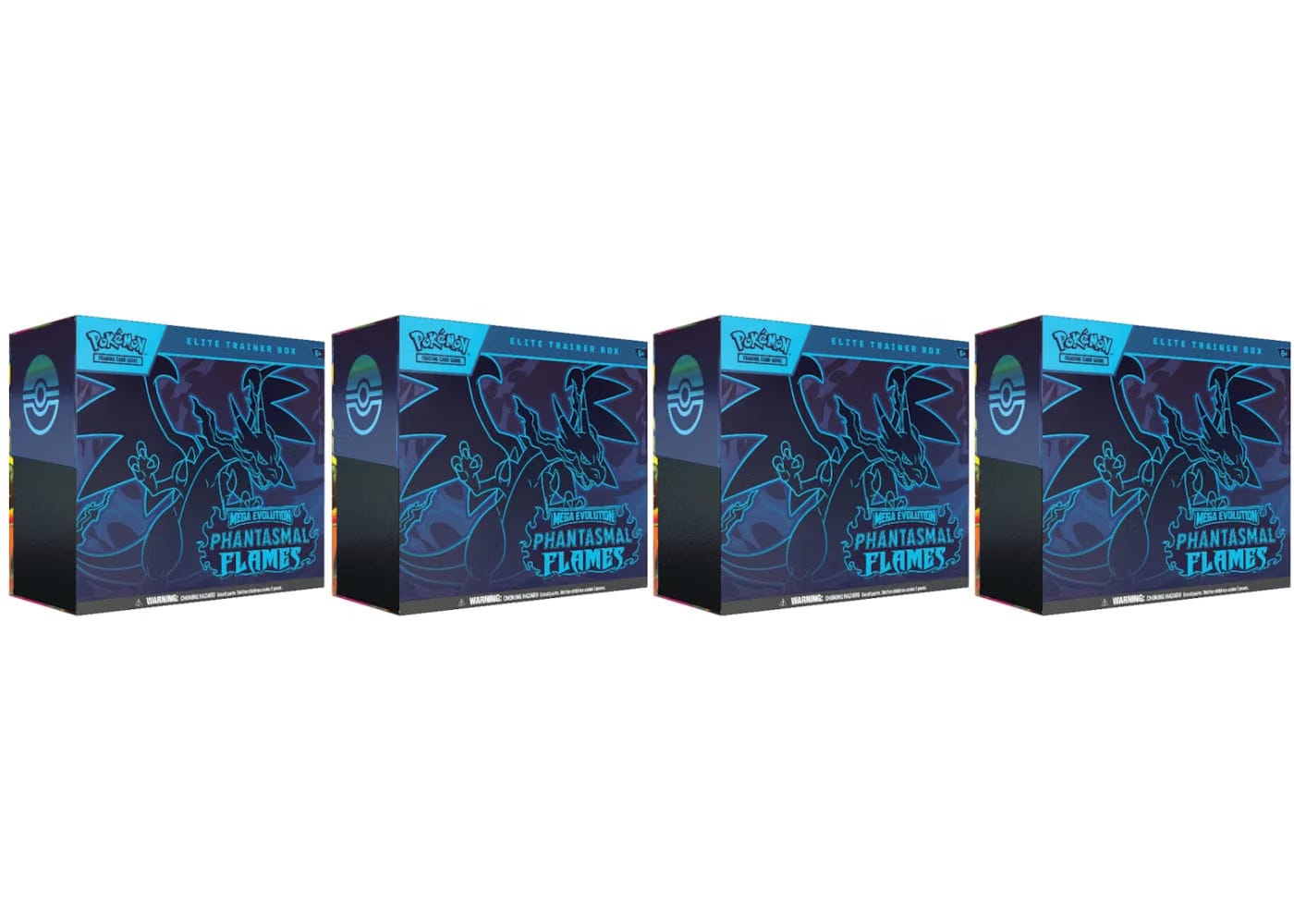 2025 Pokemon Mega Evolution Phantasmal Flames Elite Trainer Box 4X Lot