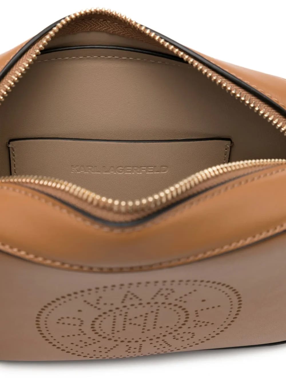 logo-perforated crossbody bag