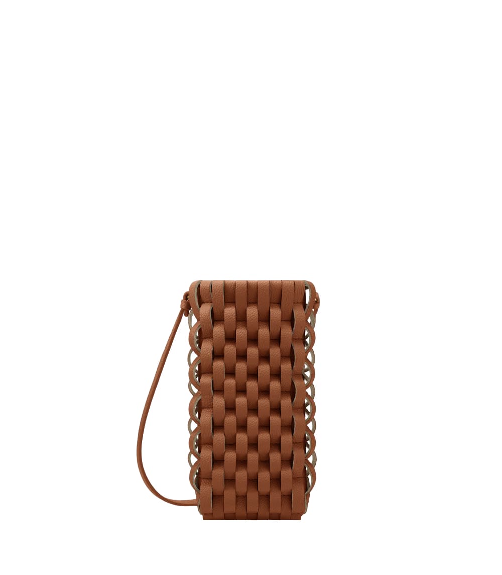 Polene Onda Phone Case Cognac