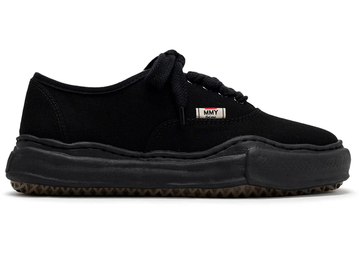 Maison Mihara Yasuhiro Baker Og Sole Cavas Low Triple Black