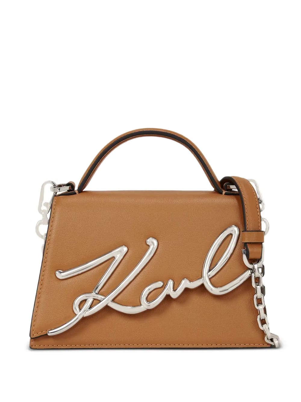 small signature-logo leather crossbody bag