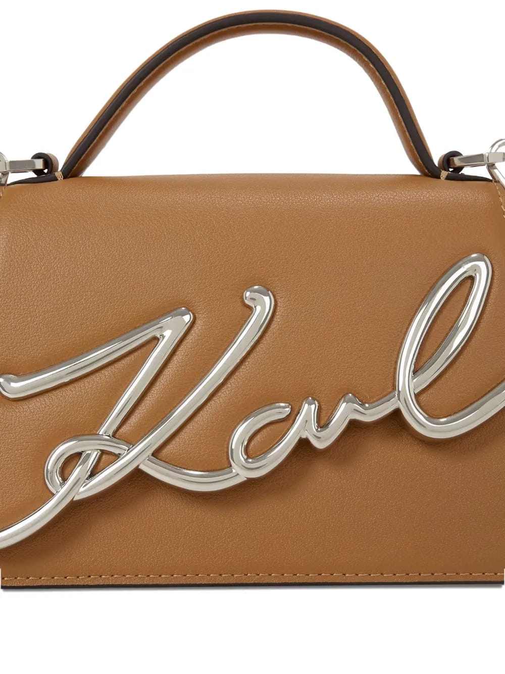 small signature-logo leather crossbody bag