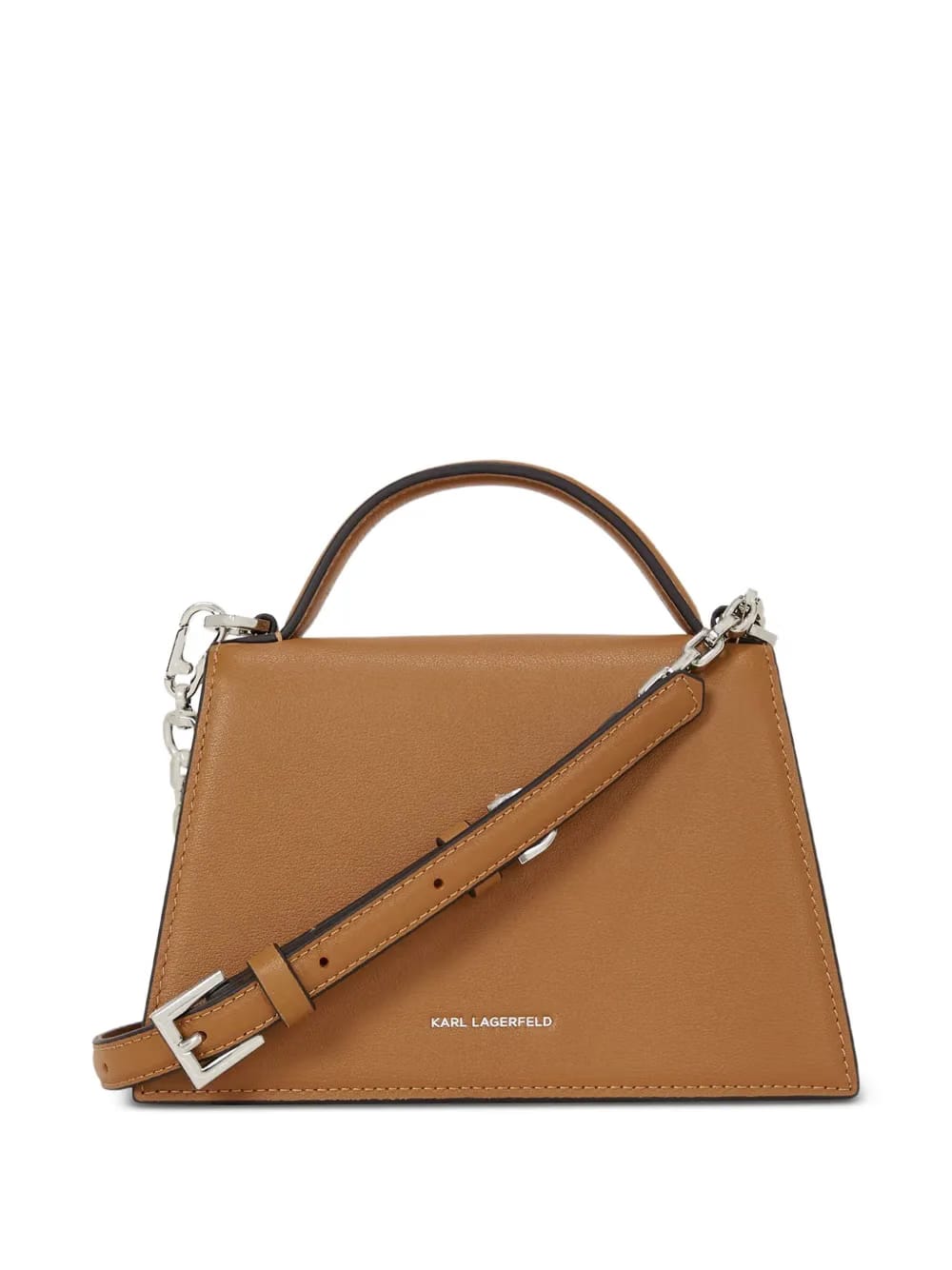small signature-logo leather crossbody bag