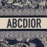 Saddle bag Blue Dior Oblique embroidery