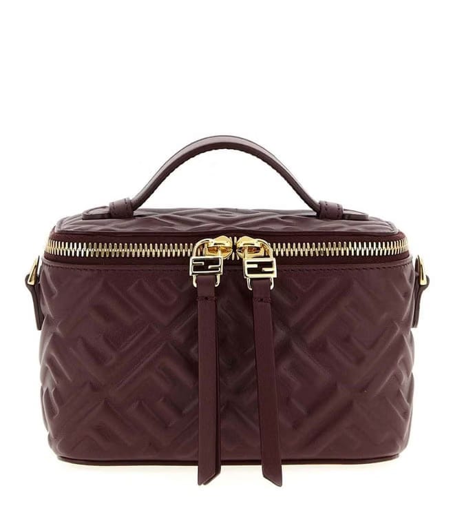 Burgundy FF Crossbody Bag