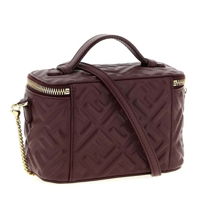 Burgundy FF Crossbody Bag