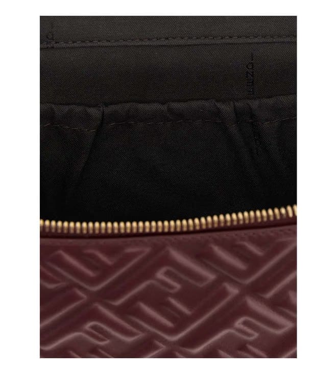 Burgundy FF Crossbody Bag