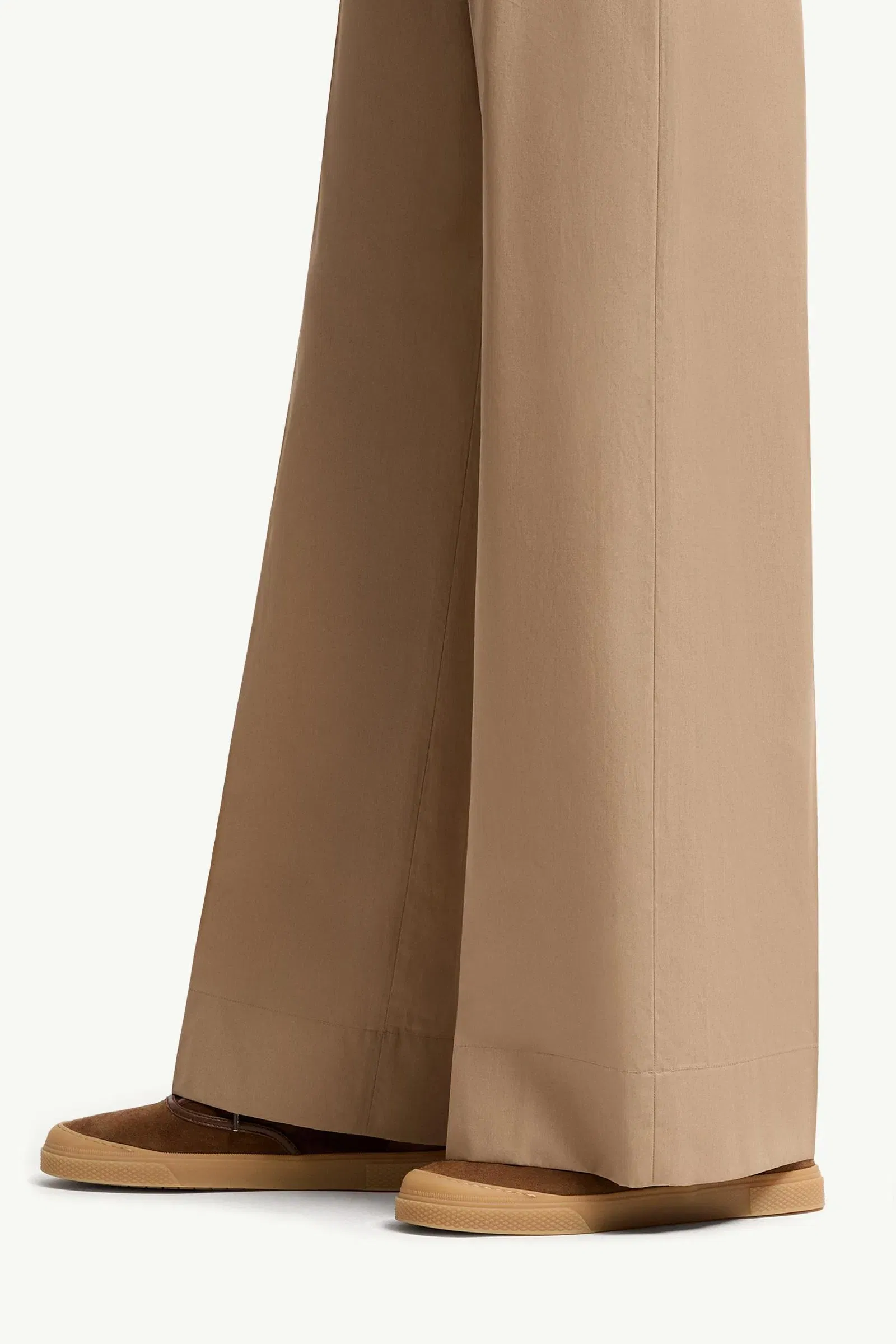 Moncler Cotton Poplin Pants Beige Beige