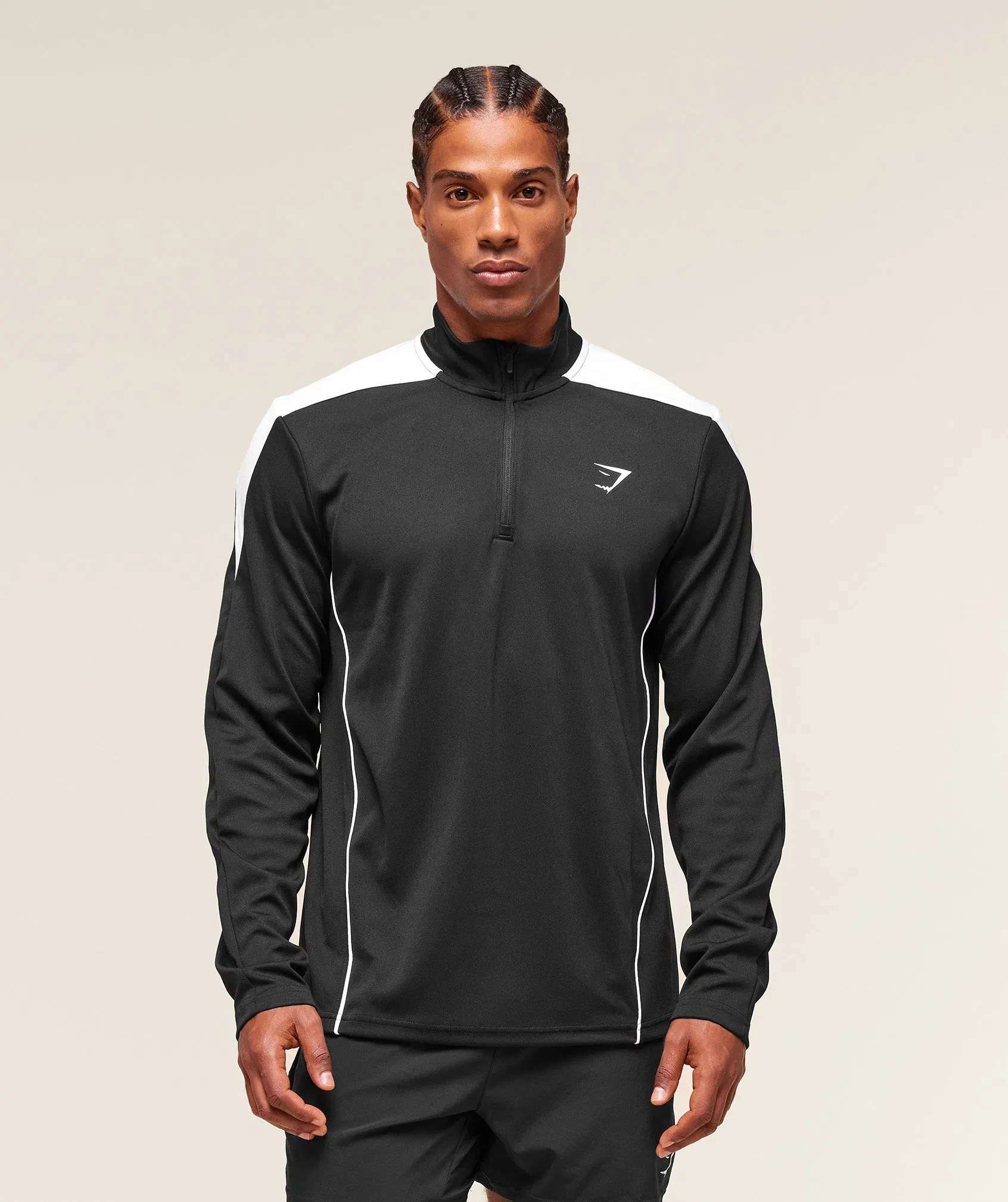 Gymshark Arrival Block 1/4 Zip - Black