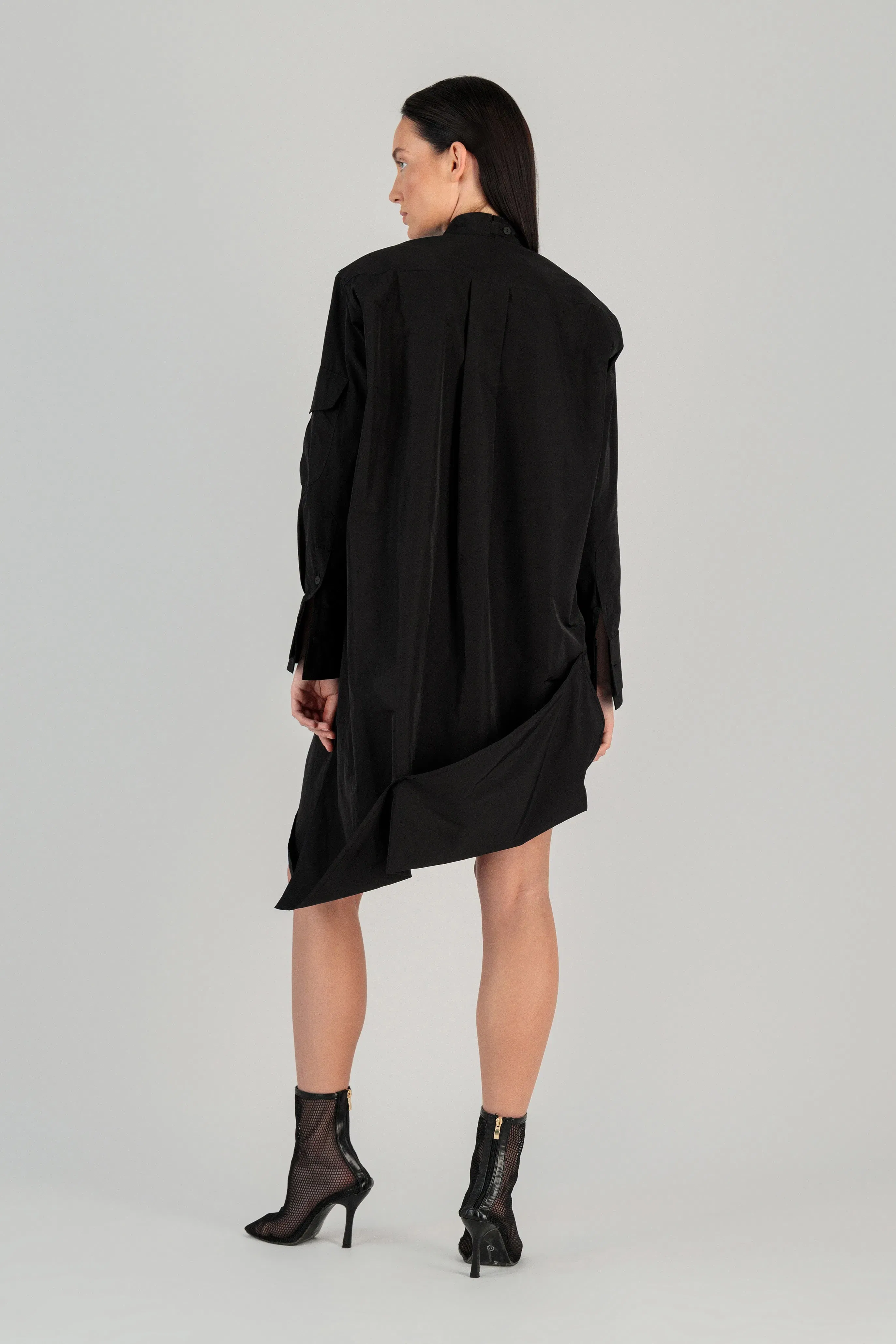 FOLD OVER SHIRT DRESS