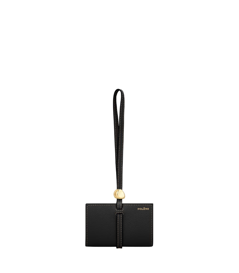 Polene Kaye Card Holder Textured Black