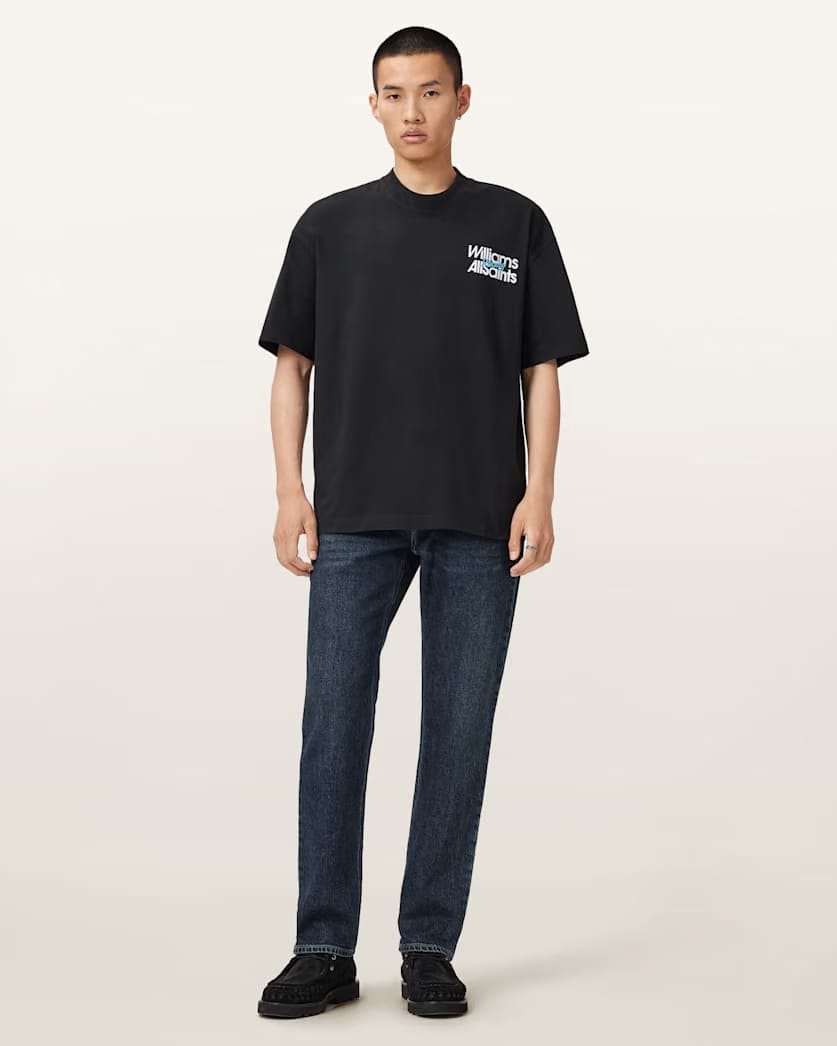 AllSaints Williams X Allsaints Pole Crew Neck T Shirt Washed Black