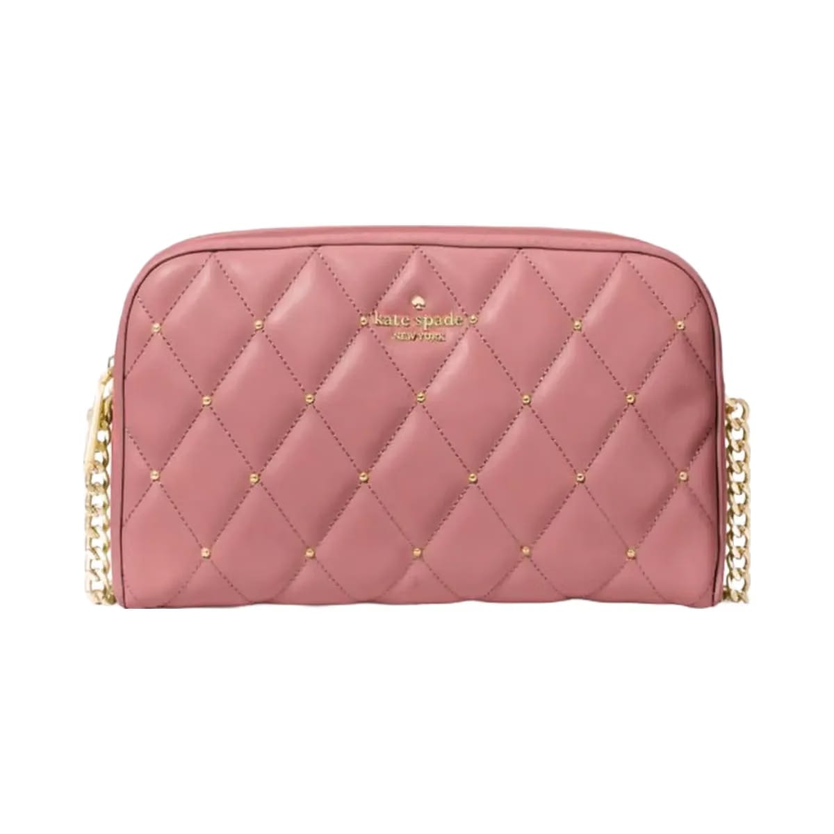 Kate Spade Carey Quilted Studded Chain Camera Bag Pomegranate