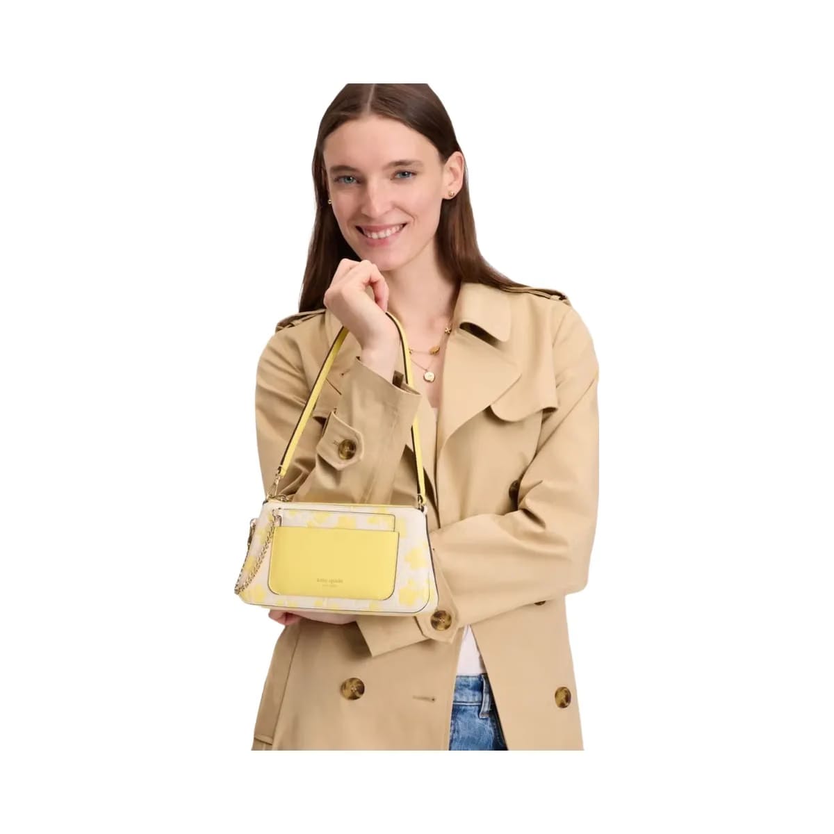 Kate Spade Ava Spring Pansies Pochette Yuzu Jam Multi