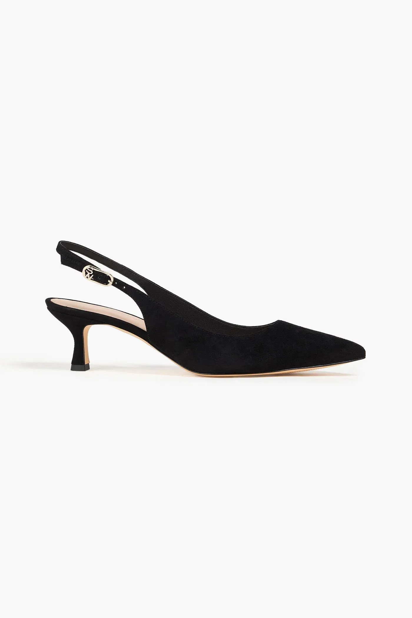 Stuart Weitzman Isla Suede Slingback Pumps Black Women's