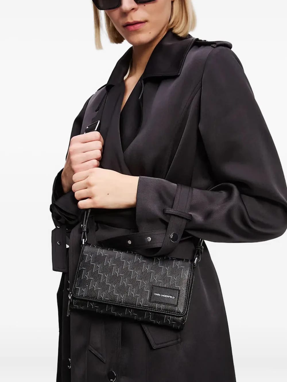 K/Voyage monogram zip-around crossbody bag