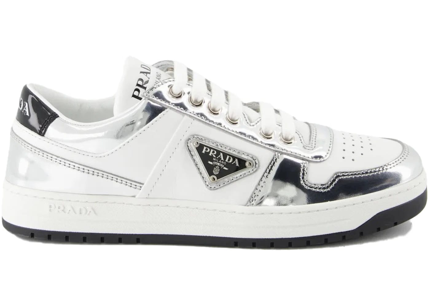 Wmns Prada Downtown Leather 'Silver White'