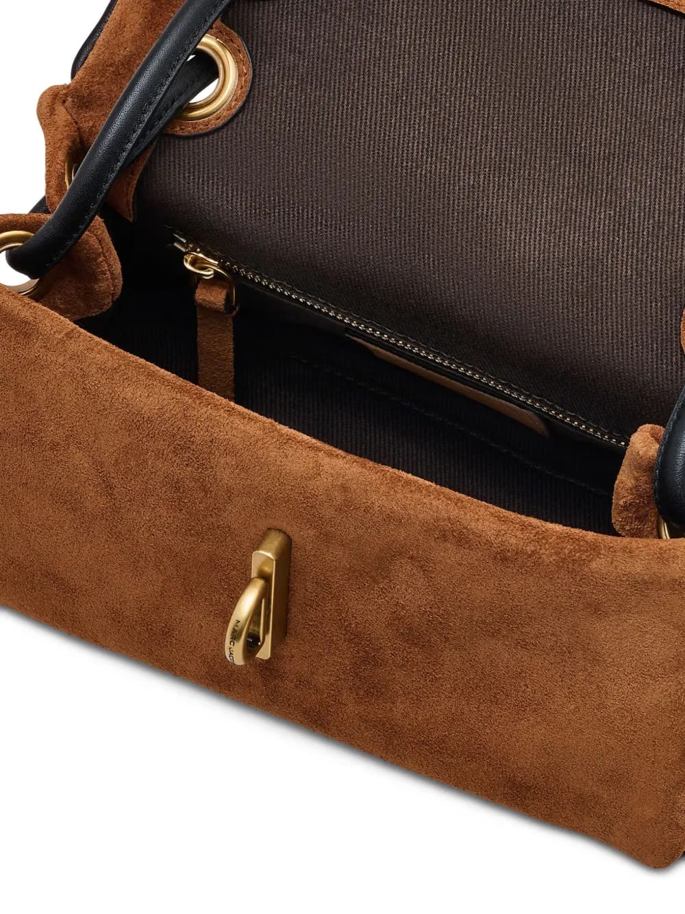 small suede shoulder bag