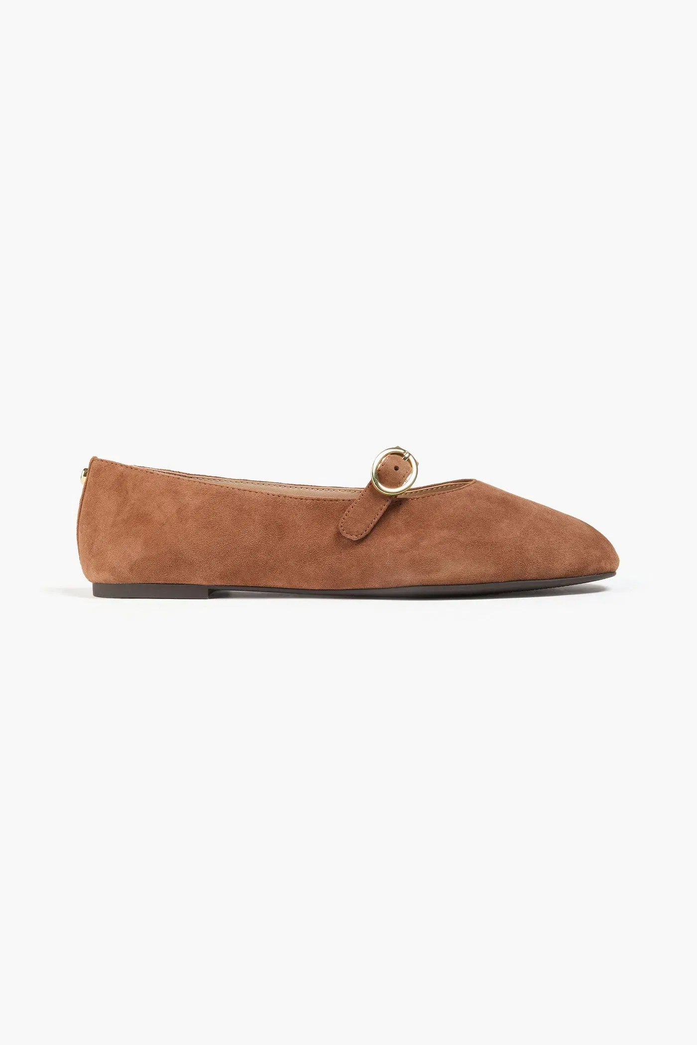 Stuart Weitzman Kyra Suede Mary Jane Flats Brown Women's