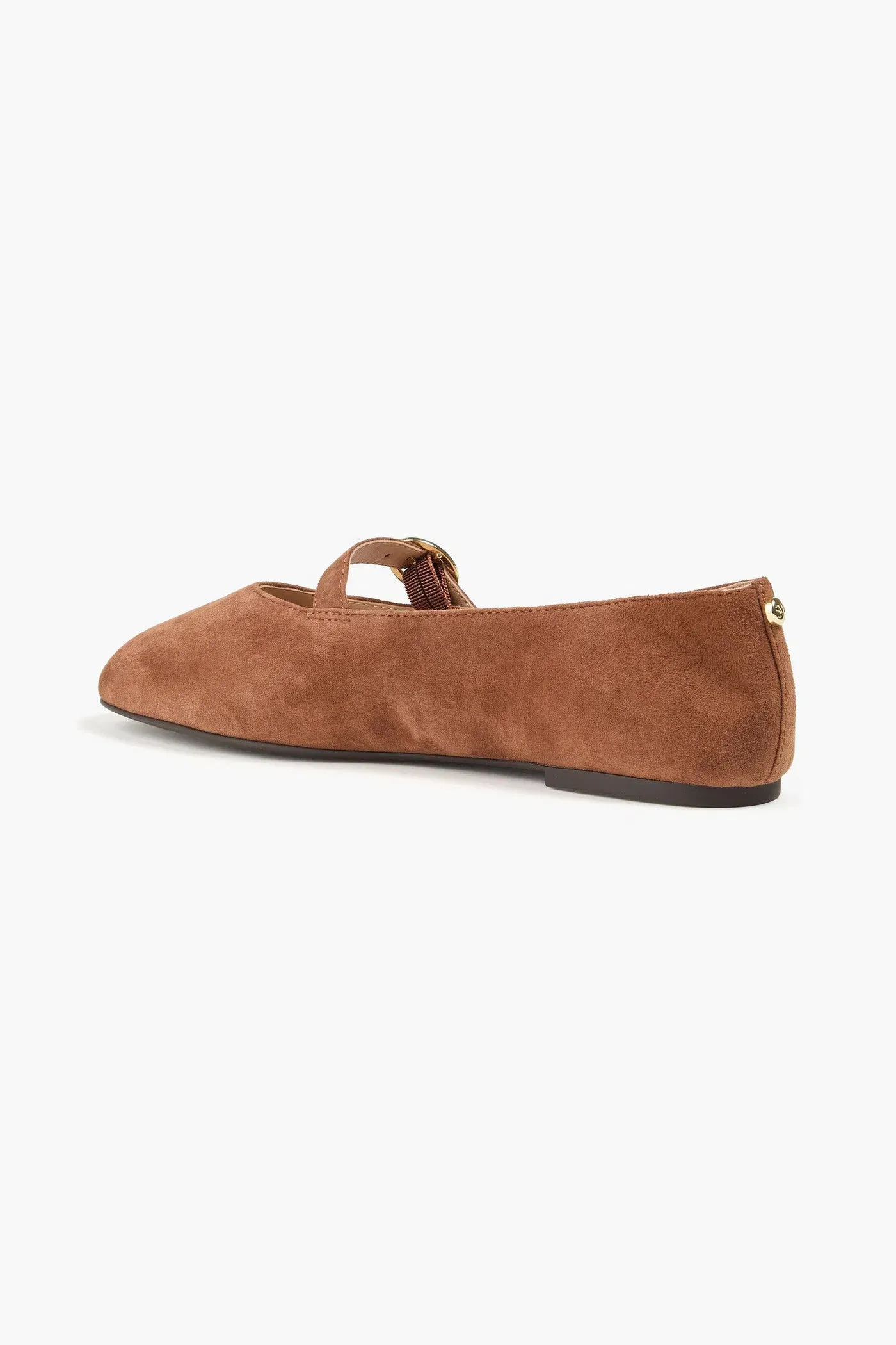 Stuart Weitzman Kyra Suede Mary Jane Flats Brown Women's