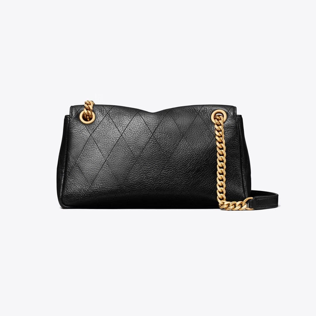 Tory Burch Small Charlie Quilted Shoulder Bag Black