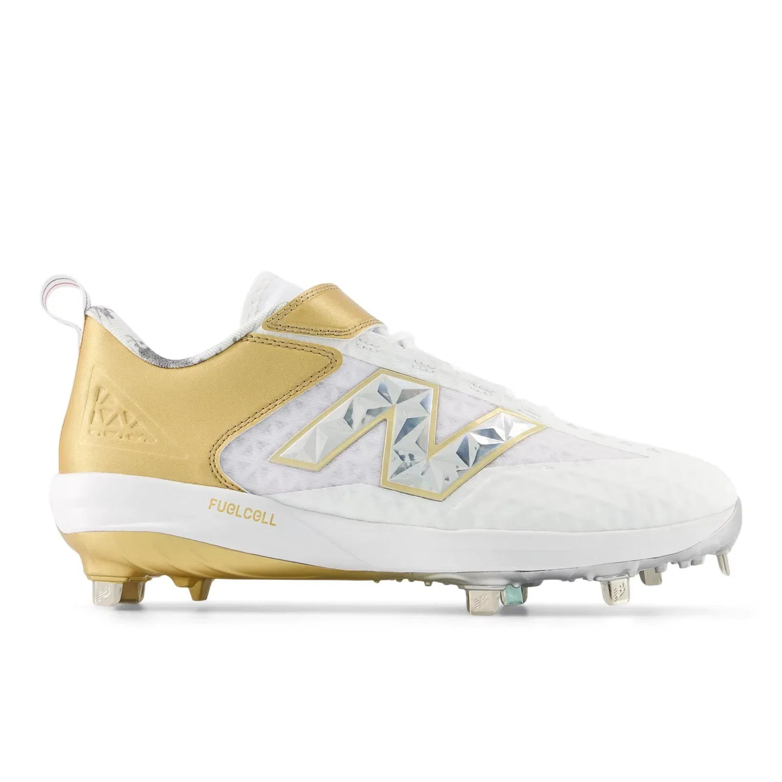 New Balance Fuelcell 4040 V8 White With Gold And Red White With Gold And Red