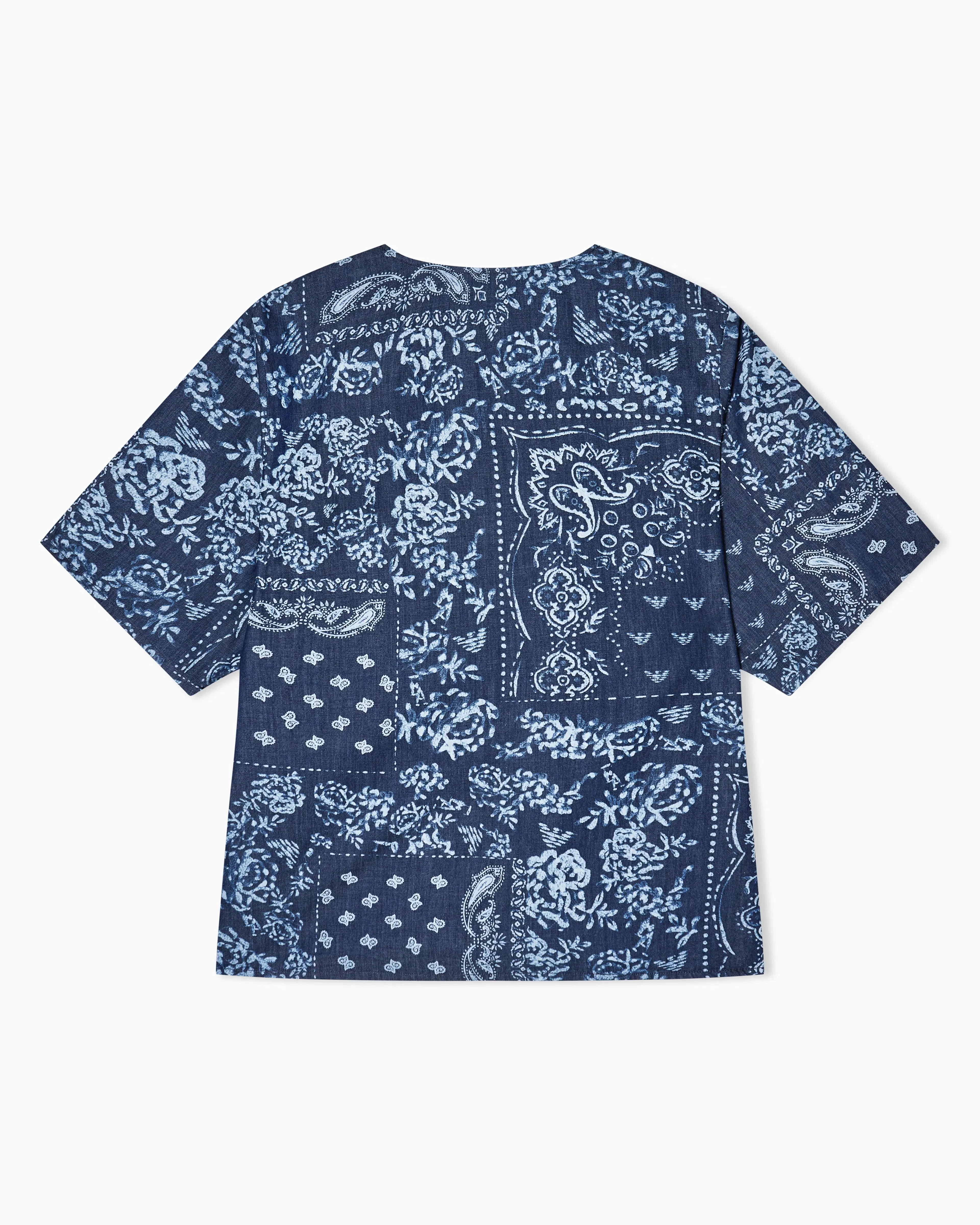 Emporio Armani Bandana print chambray blouse