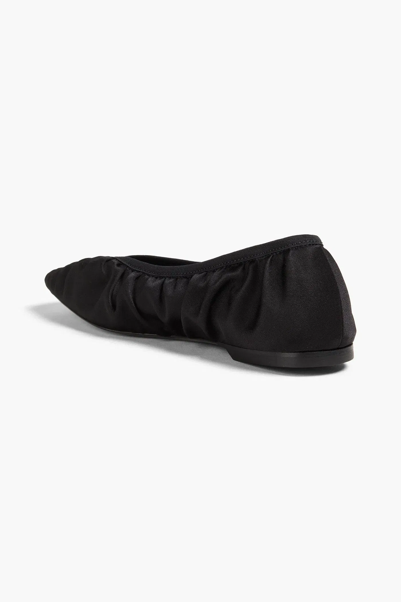 Toteme Gathered Satin Flats Black Women's