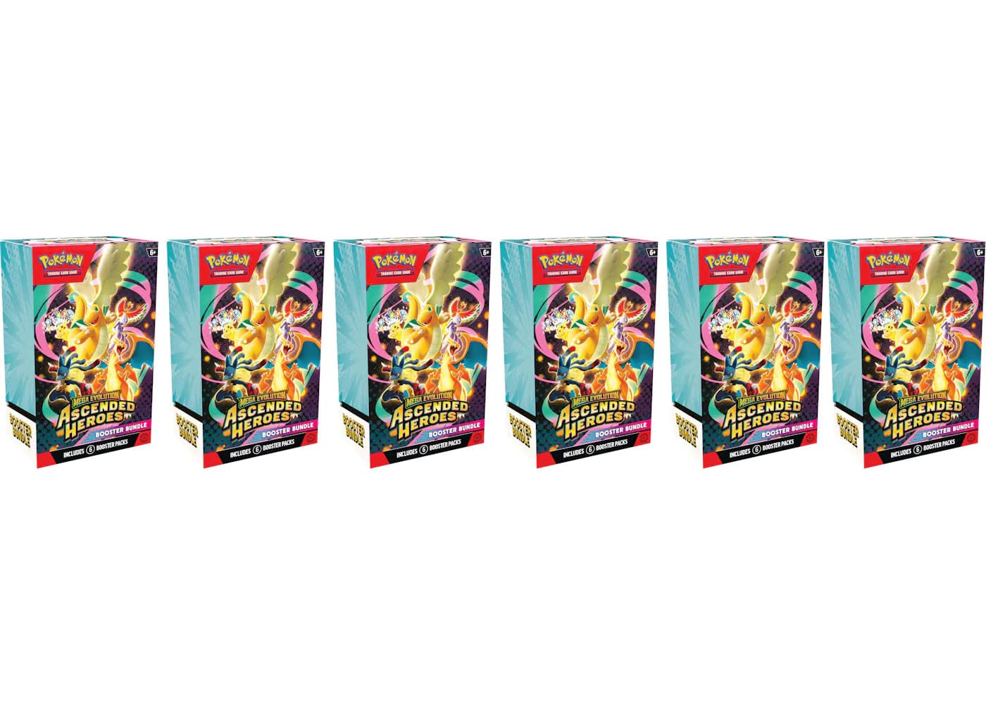 2026 Pokemon Mega Evolution Ascended Heroes Booster Bundle 6X Lot