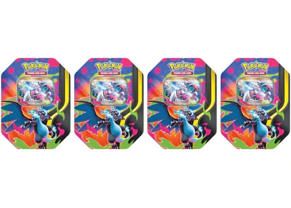 2026 Pokemon Mega Charizard X Ex Tin 4X Lot