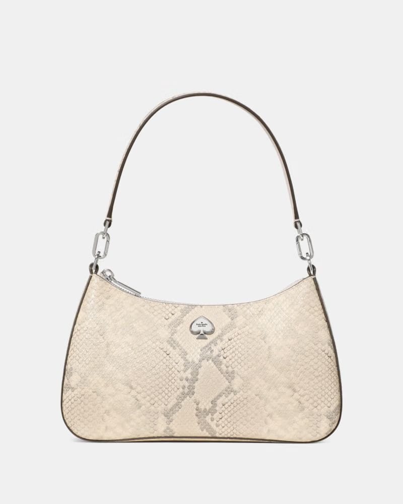 KateSpade Kayla Snake Embossed Shoulder Bag Pink Multi