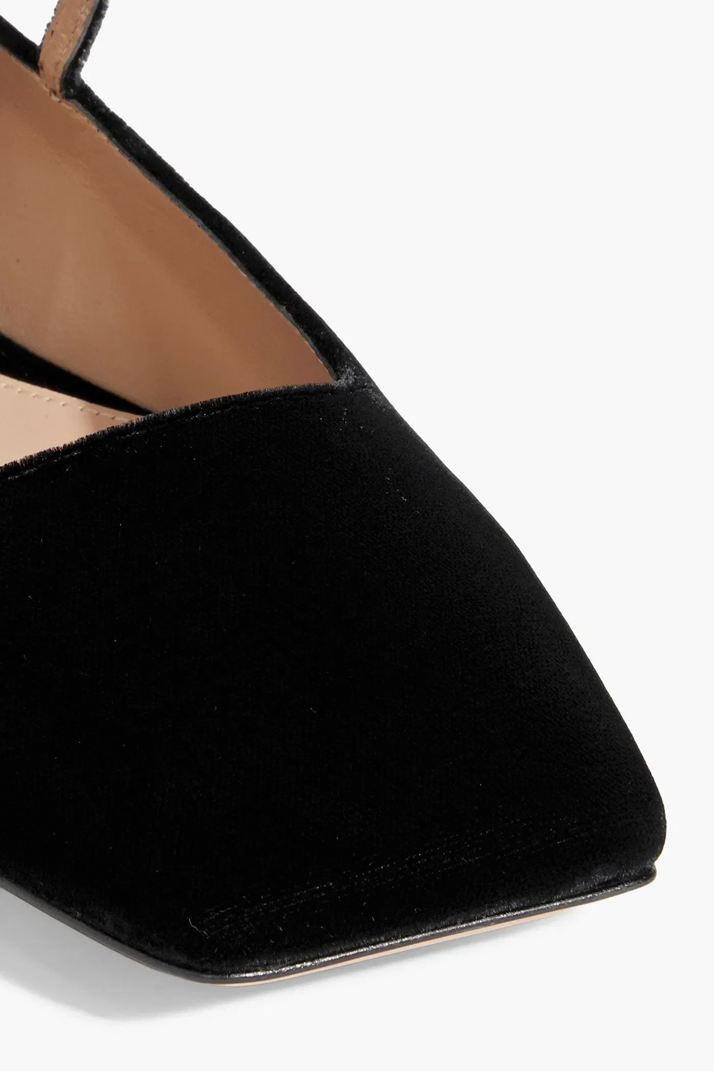 Gianvito Rossi Wondy Velvet Ballet Flats Black Women's