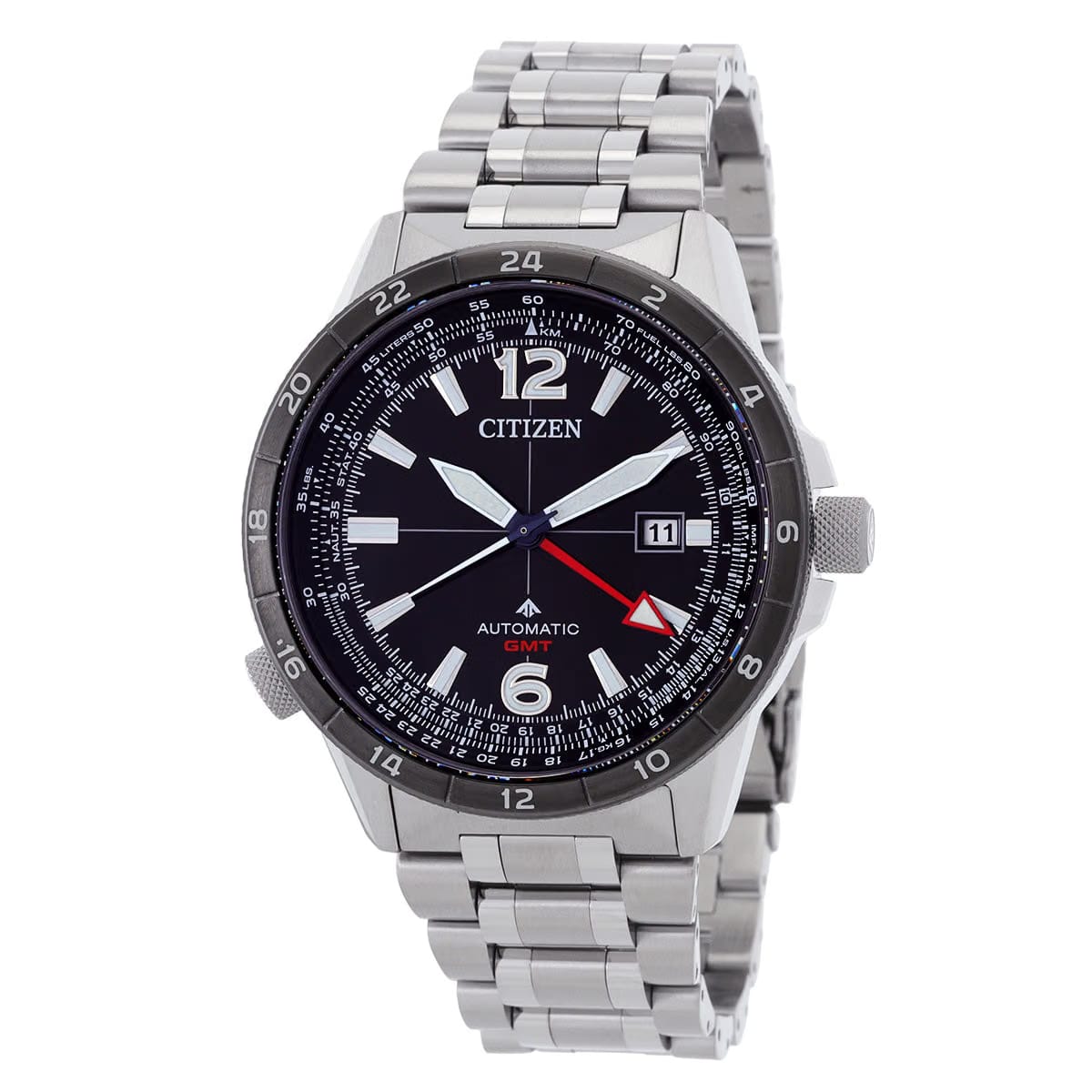 Citizen Promaster Air Gmt Automatic Black Dial Mens Watch