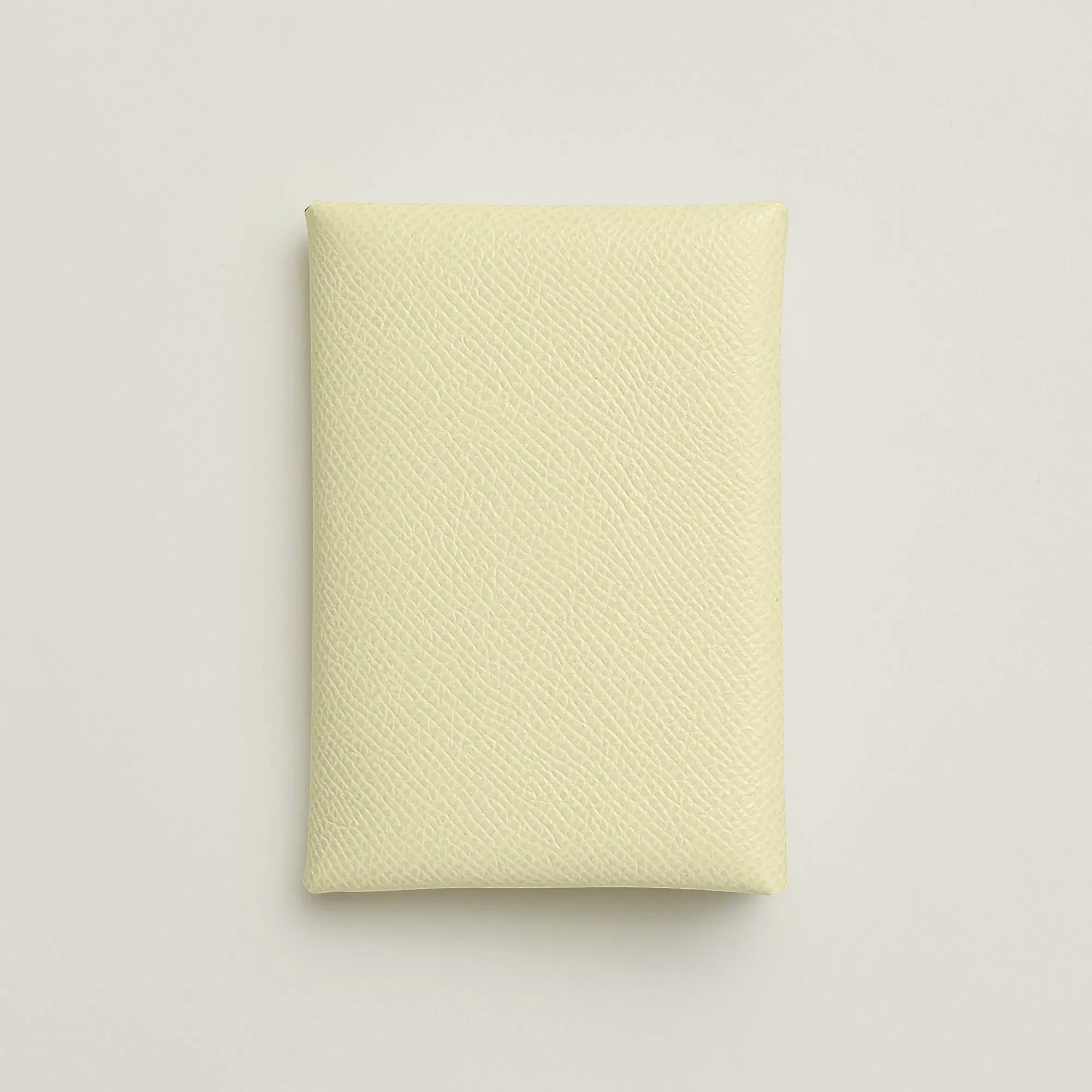 Hermes Calvi Duo Compact Card Holder Jaune Citron