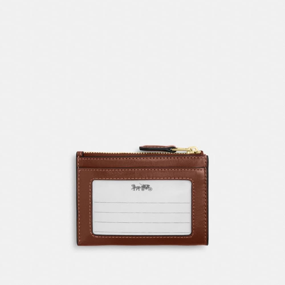 Coach Mini Skinny Id Case Gold Redwood