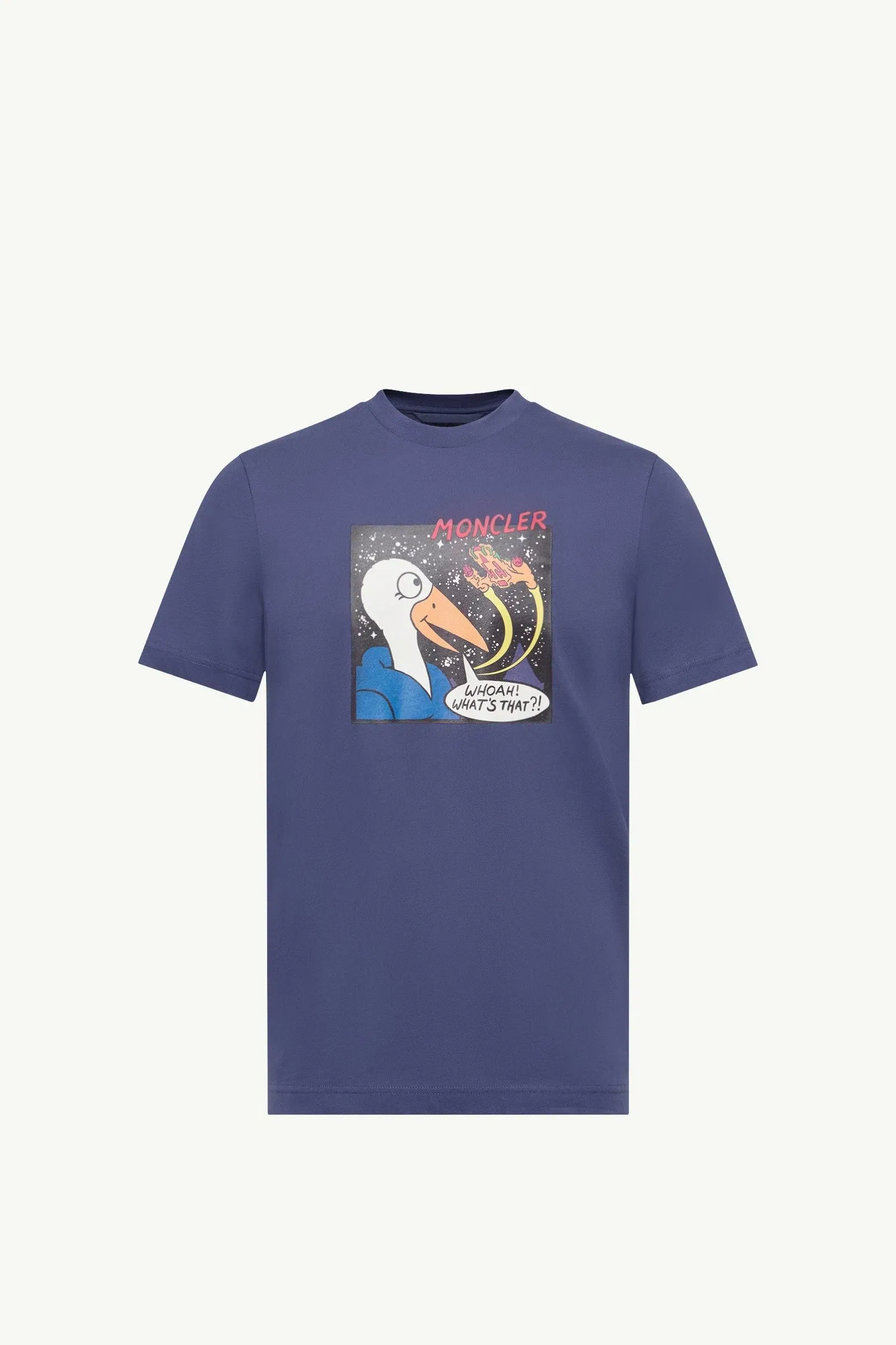 Moncler Space Monduck Cotton T-Shirt Cobalt Blue Cobalt Blue