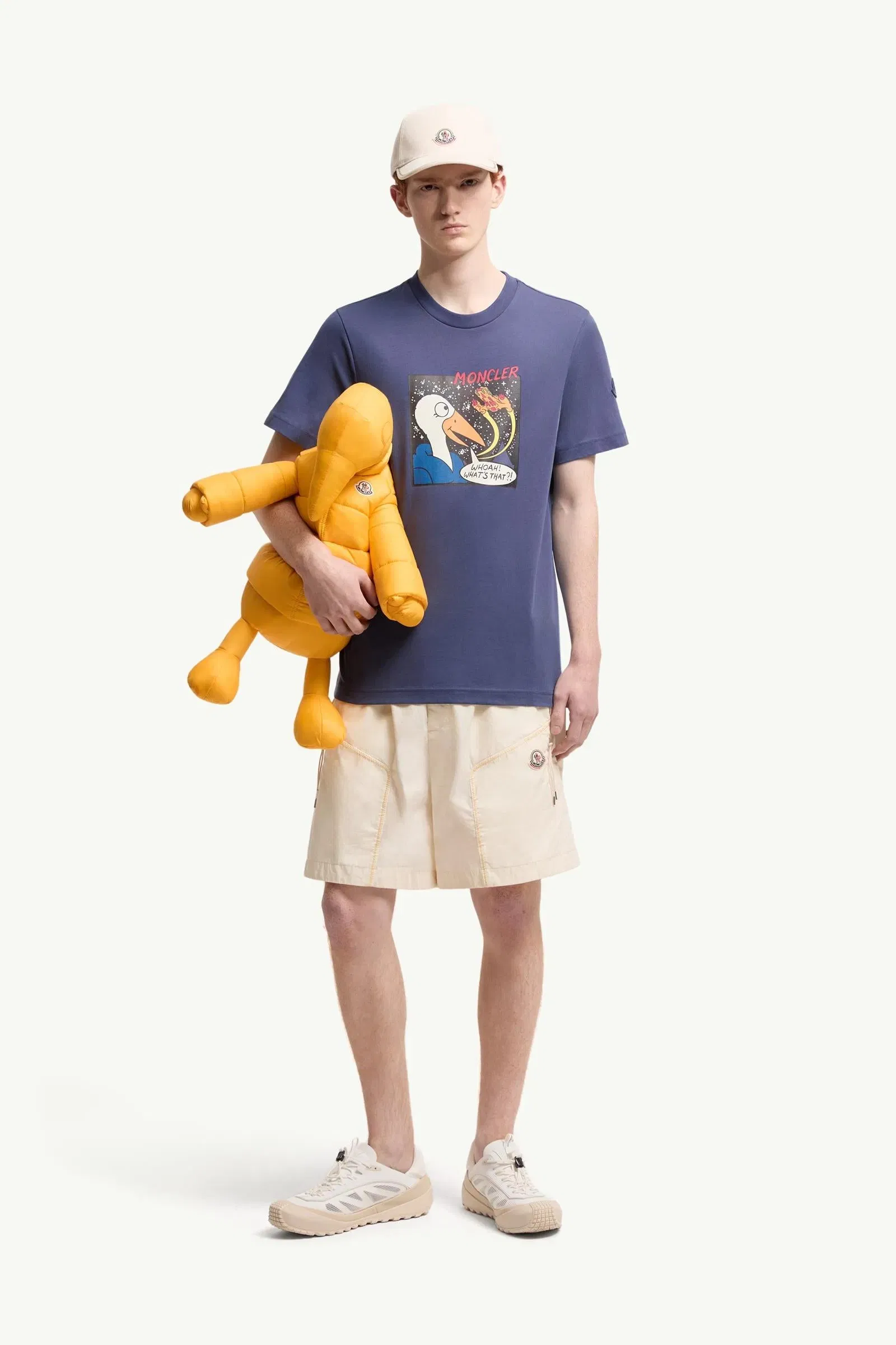 Moncler Space Monduck Cotton T-Shirt Cobalt Blue Cobalt Blue
