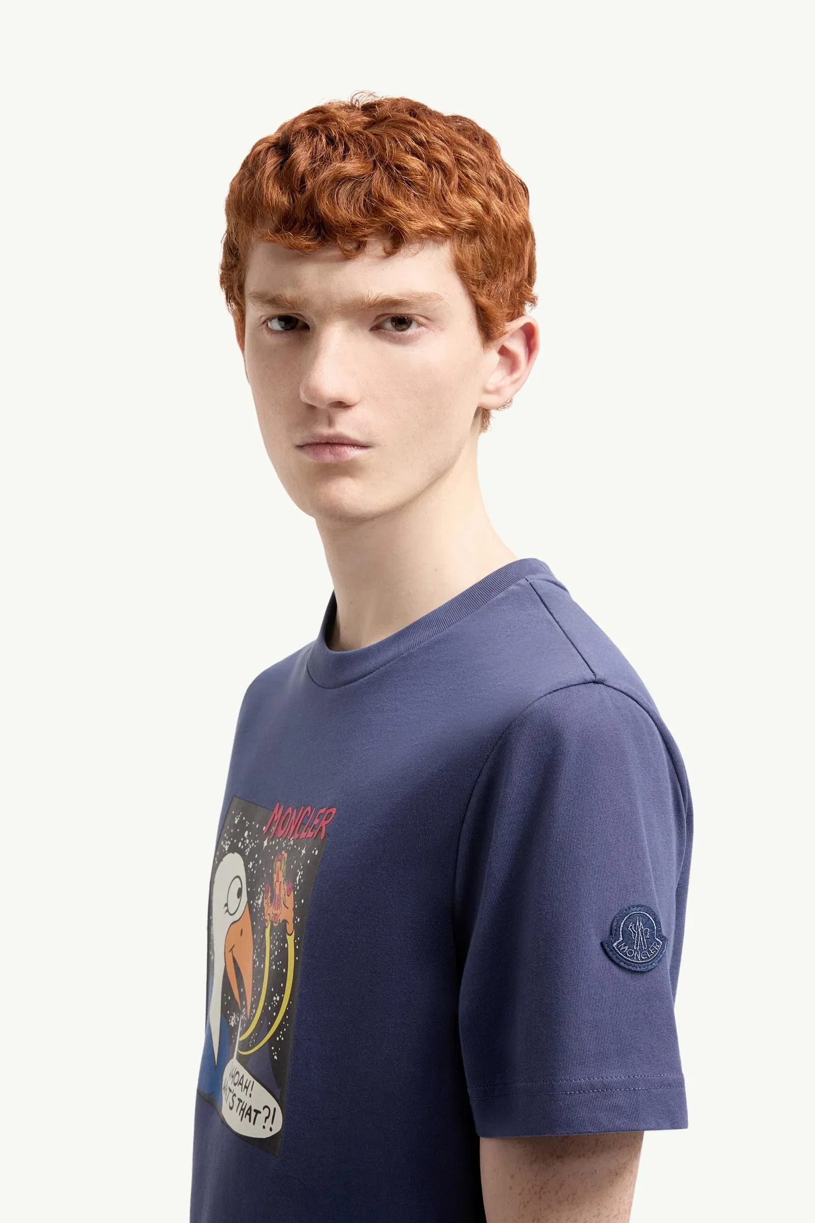 Moncler Space Monduck Cotton T-Shirt Cobalt Blue Cobalt Blue