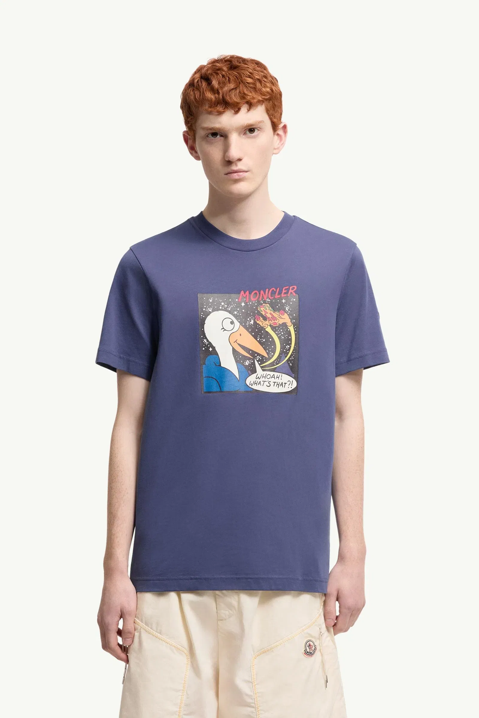 Moncler Space Monduck Cotton T-Shirt Cobalt Blue Cobalt Blue