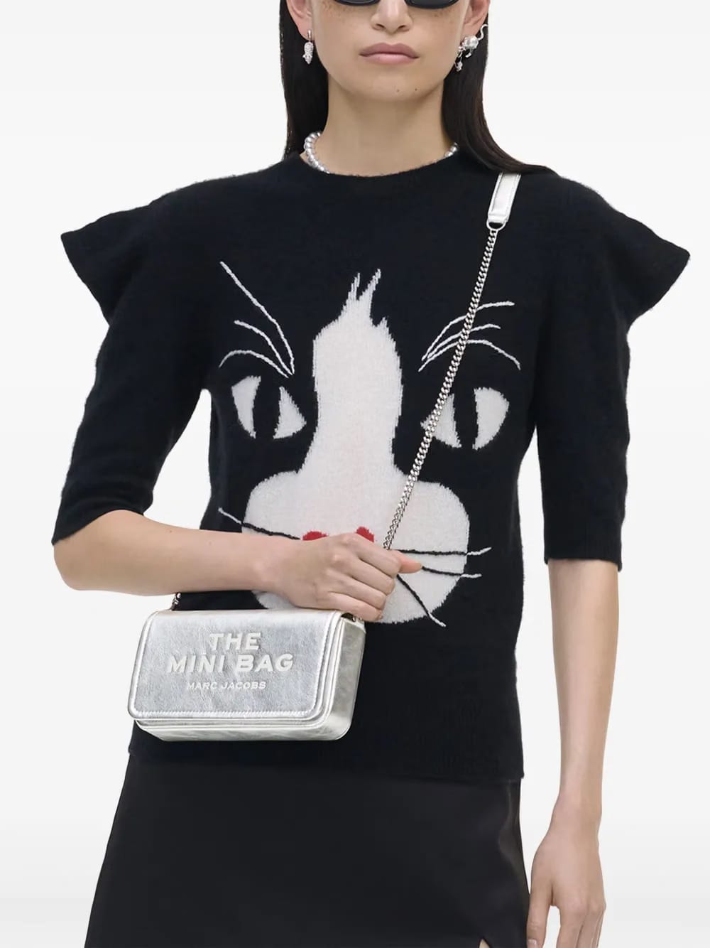 The Metallic Leather Chain Mini bag