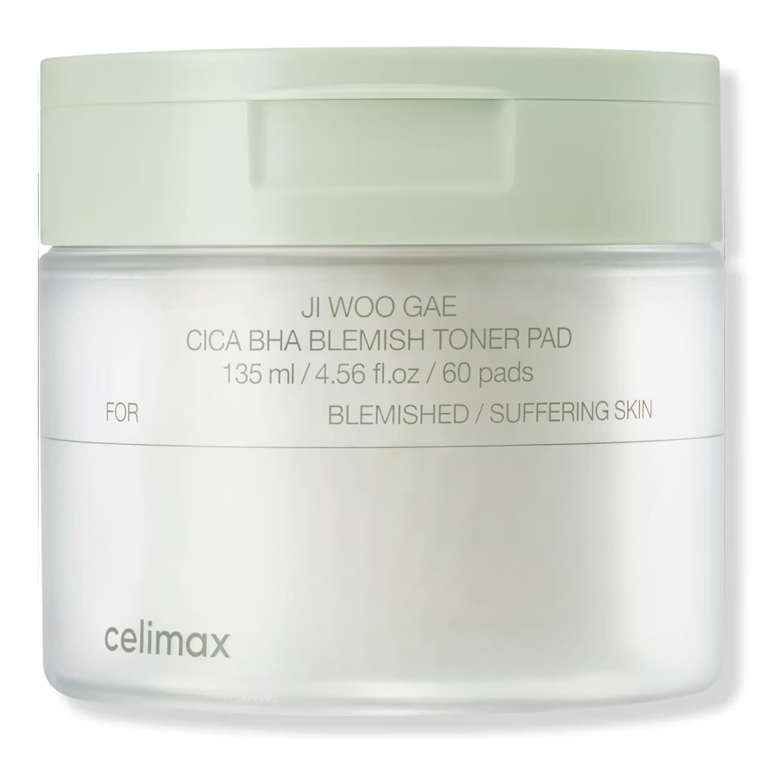 celimax Jiwoogae Cica BHA Blemish Toner Pad