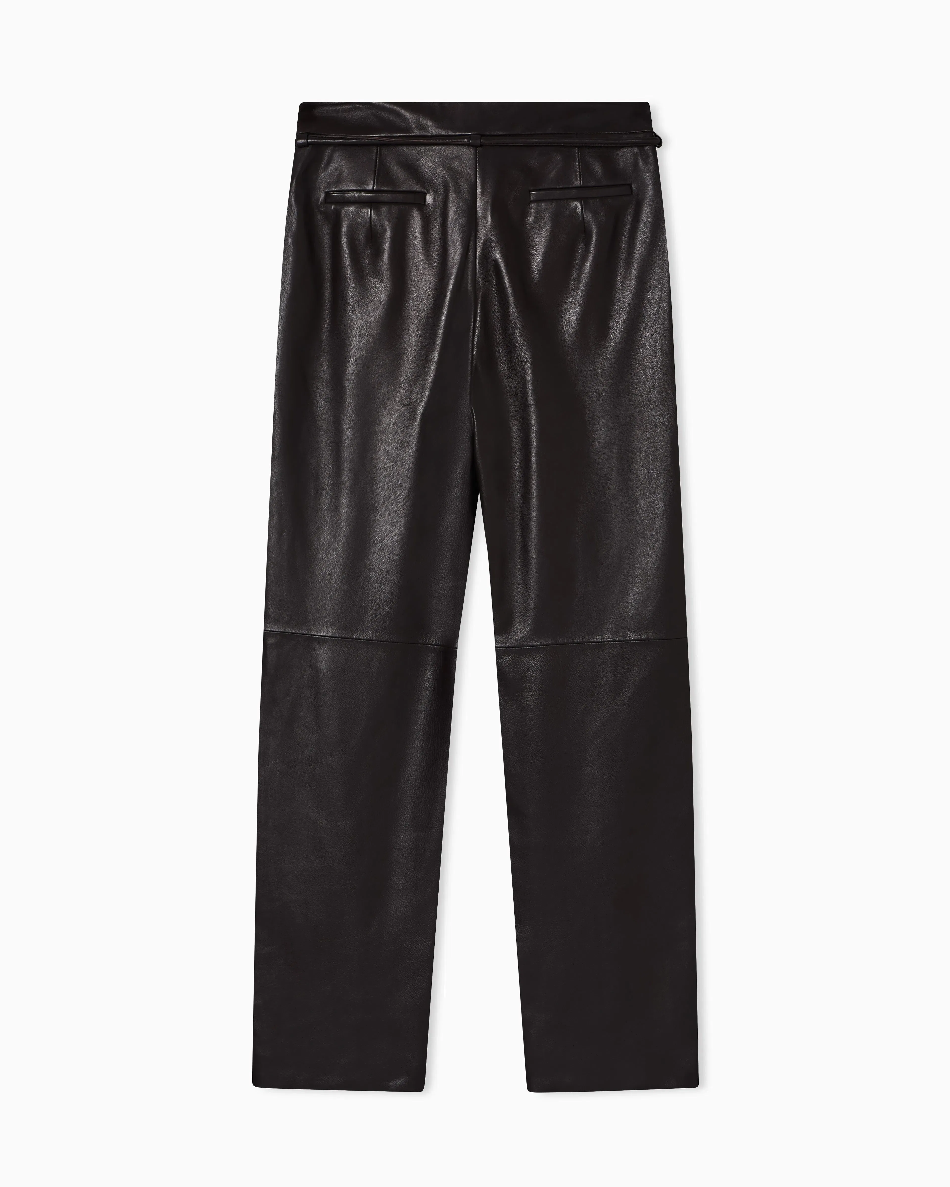 Emporio Armani glove-quality lambskin nappa leather trousers