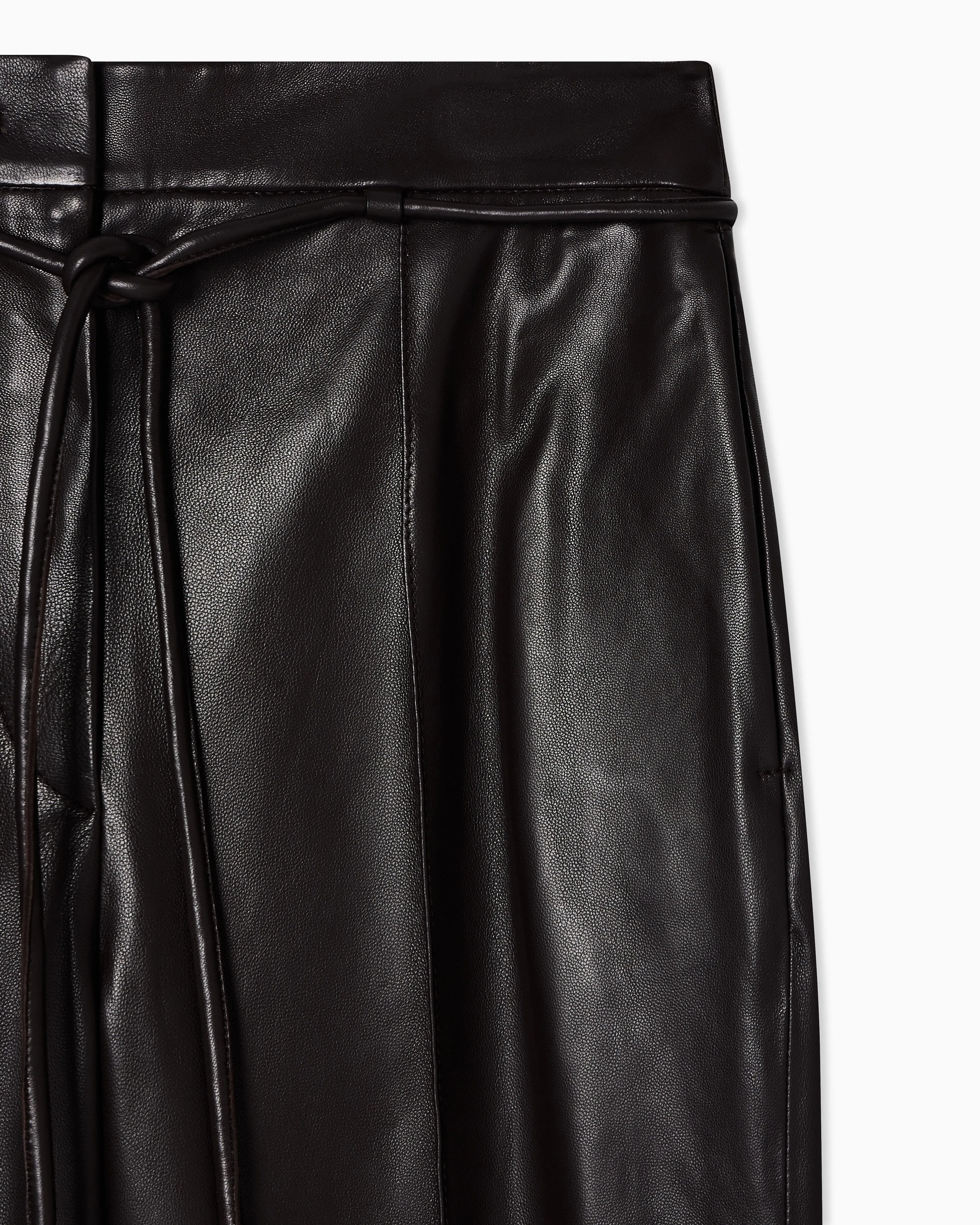 Emporio Armani glove-quality lambskin nappa leather trousers