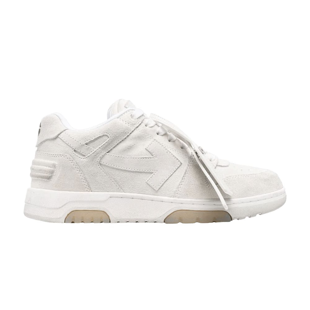 "OFF-WHITE Out Of Office OOO Low Tops Vintage Suede Destressed White"