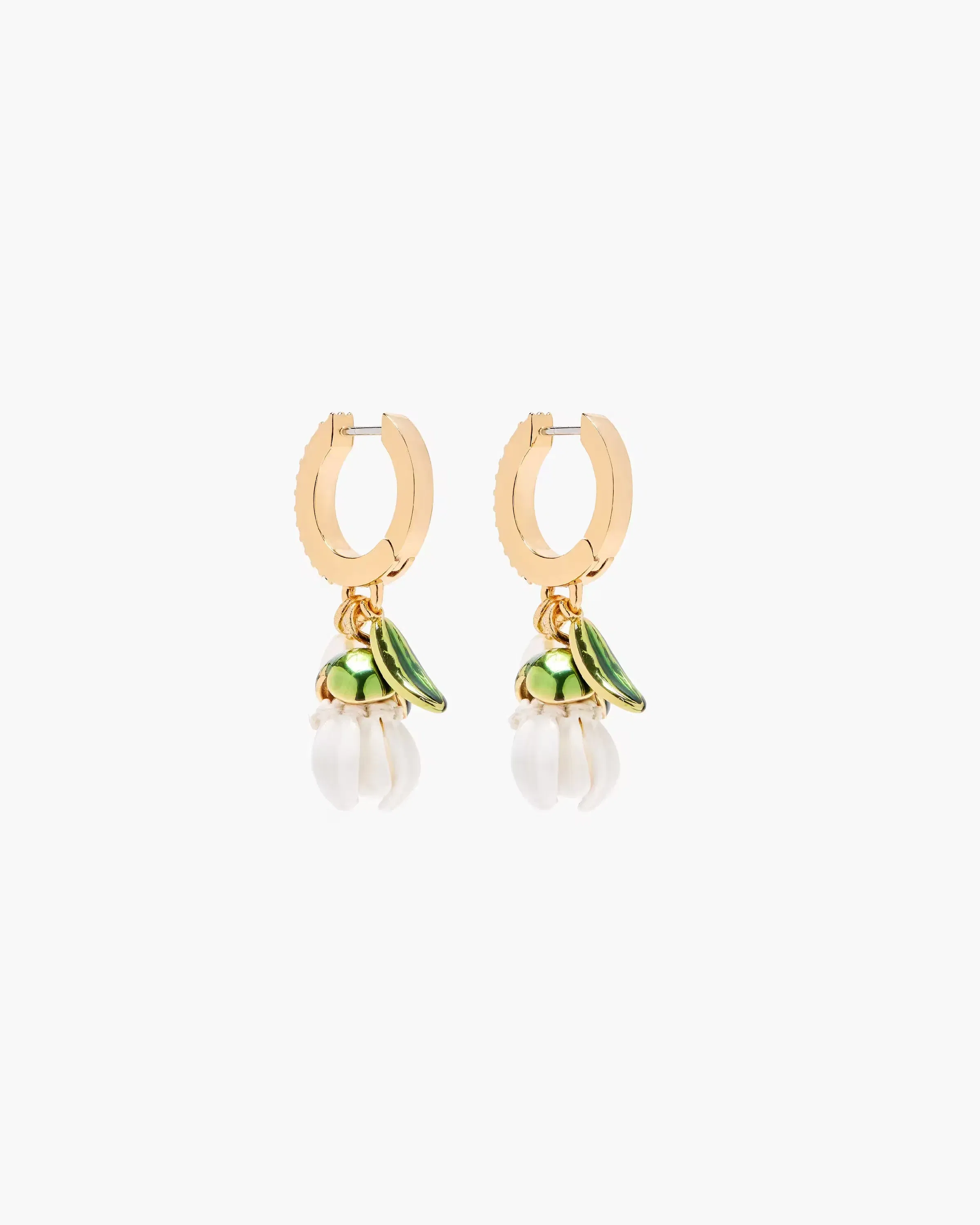 Marc Jacobs The Rooted Daisy Hoop Earrings Gold/Multi