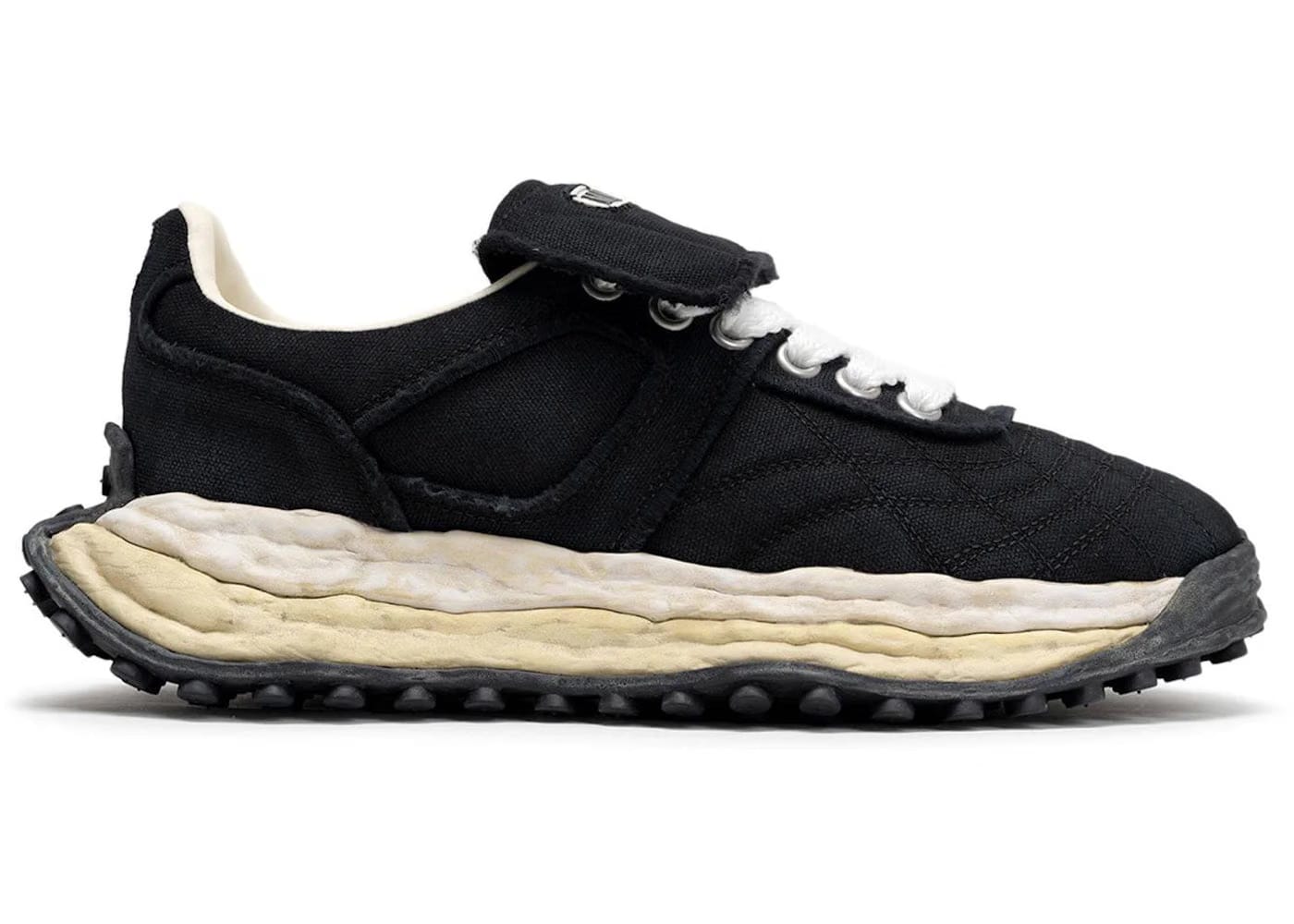 Maison Mihara Yasuhiro Scott Og Sole Vintage Effect Embroidered Canvas Low Black White